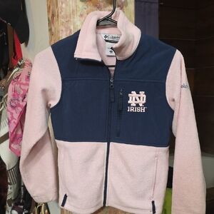 Columbia Pink and Navy Fleece Jacket